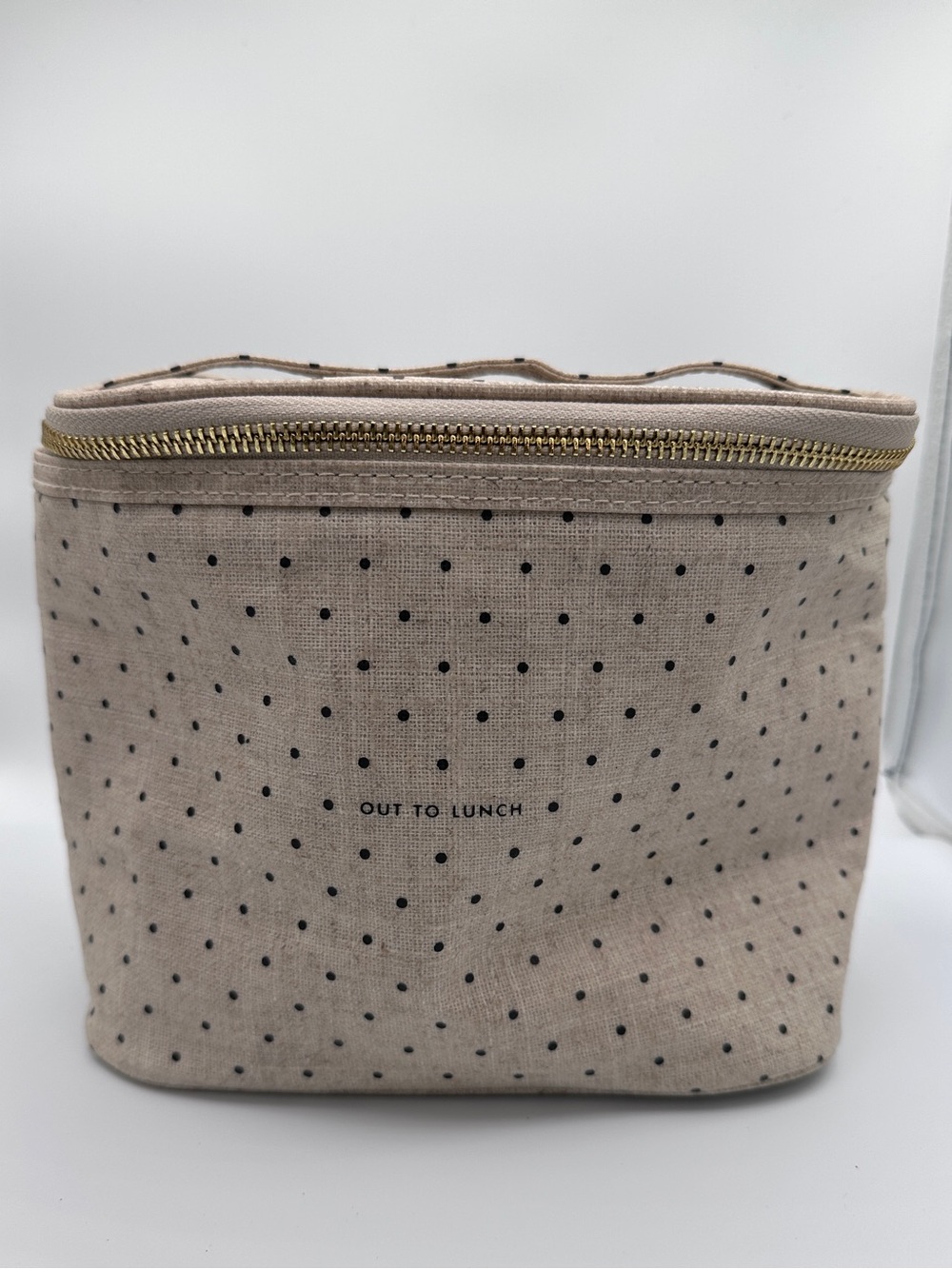 Kate Spade Polka Dot 'Out To Lunch' Canvas Lunch Bag - Beige
